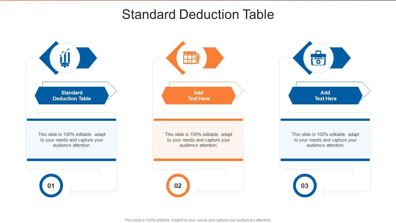 Standard Deduction Table In Powerpoint And Google Slides Cpb