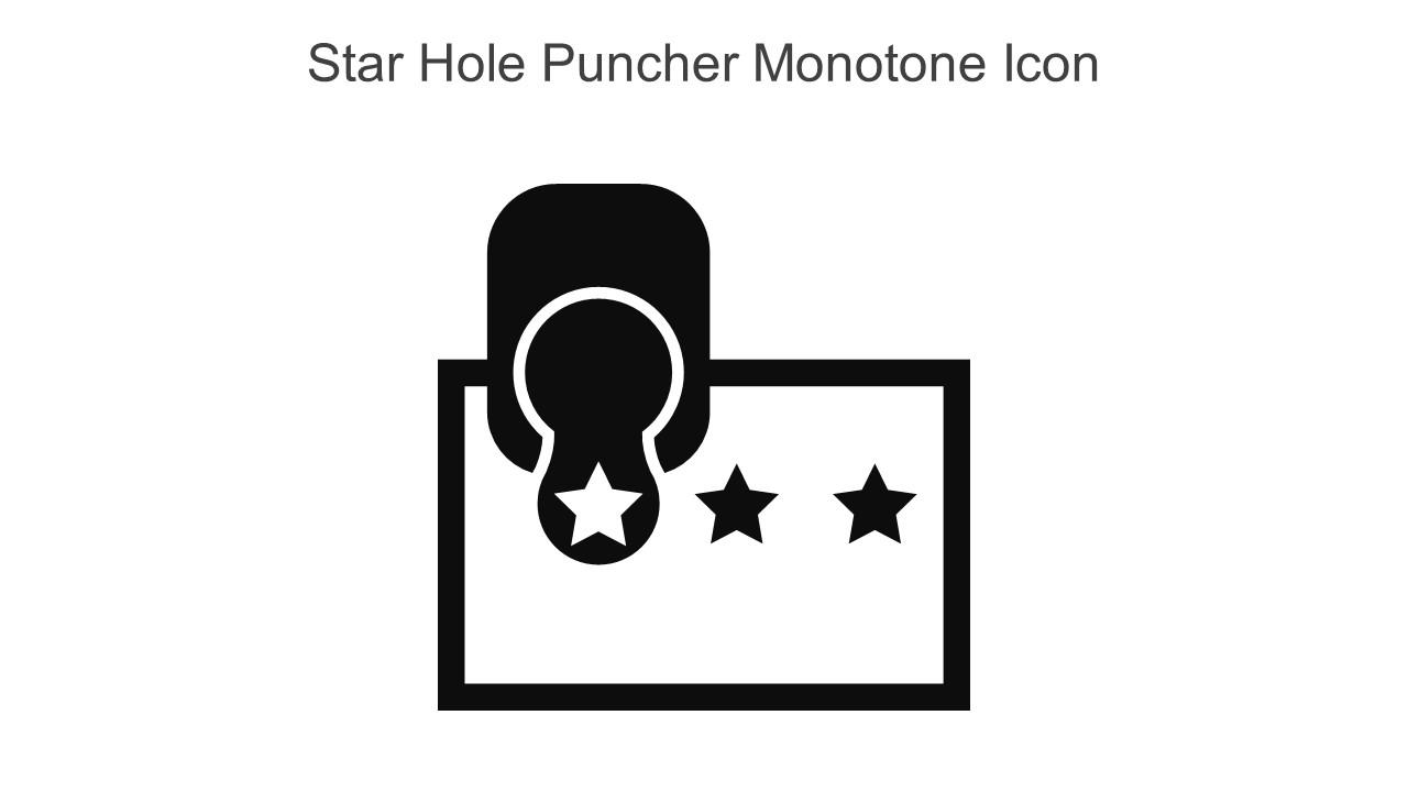Star Hole Puncher Monotone Icon in powerpoint pptx png and editable eps  format