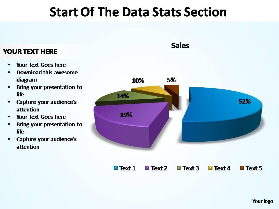 Start of the data stats section powerpoint templates Slide01