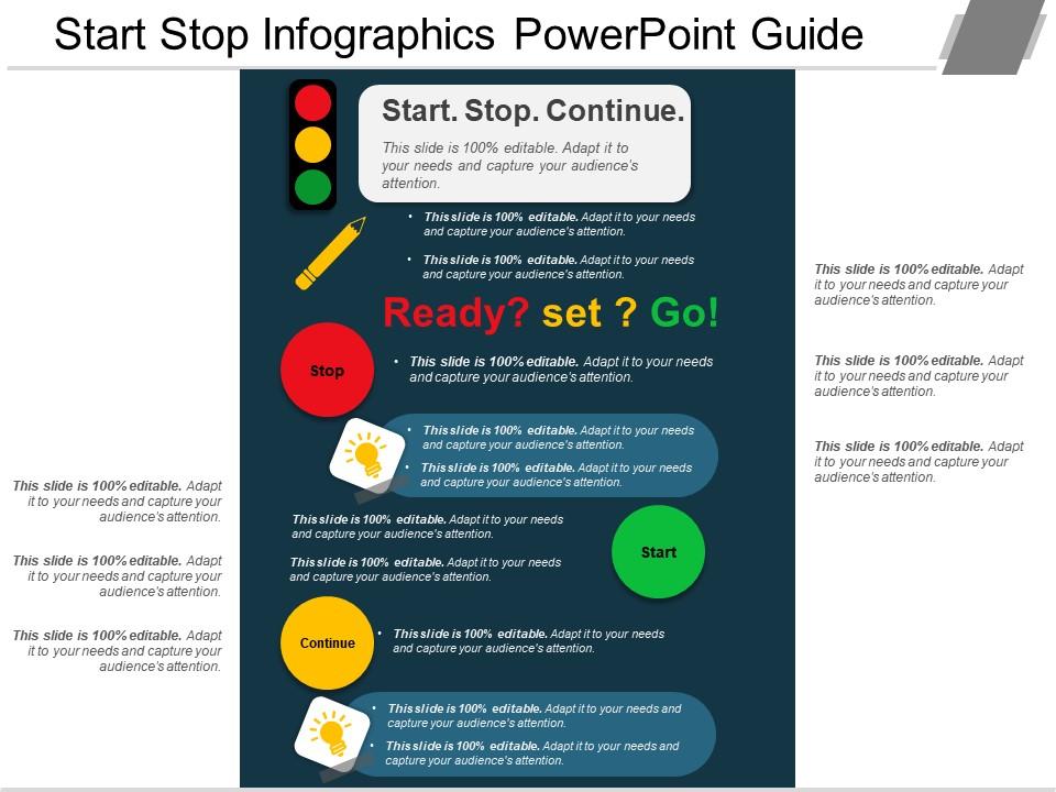 Start stop infographics powerpoint guide Slide00