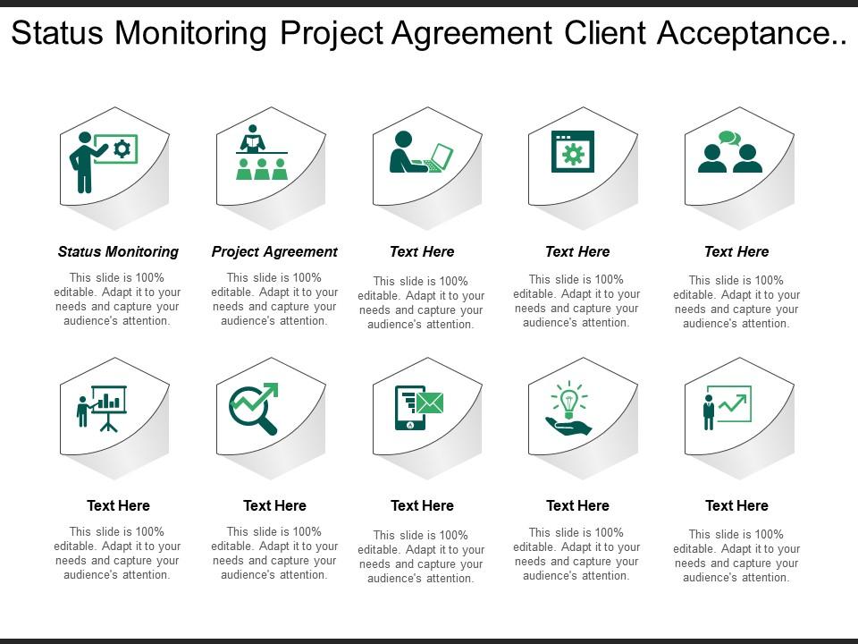 Status monitoring project agreement client acceptance test steady state Slide00