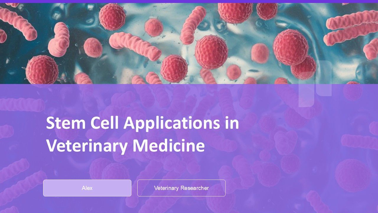 Stem Cell Applications In Veterinary Medicine PPT Outline ACP Stem Cell Applications In Veterinary Medicine PPT Outline ACP