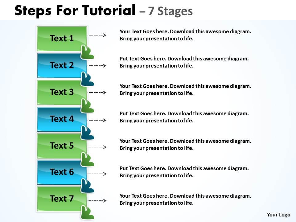 Steps For Tutorial With 7 Stages | PowerPoint Slide Images | PPT Design ...