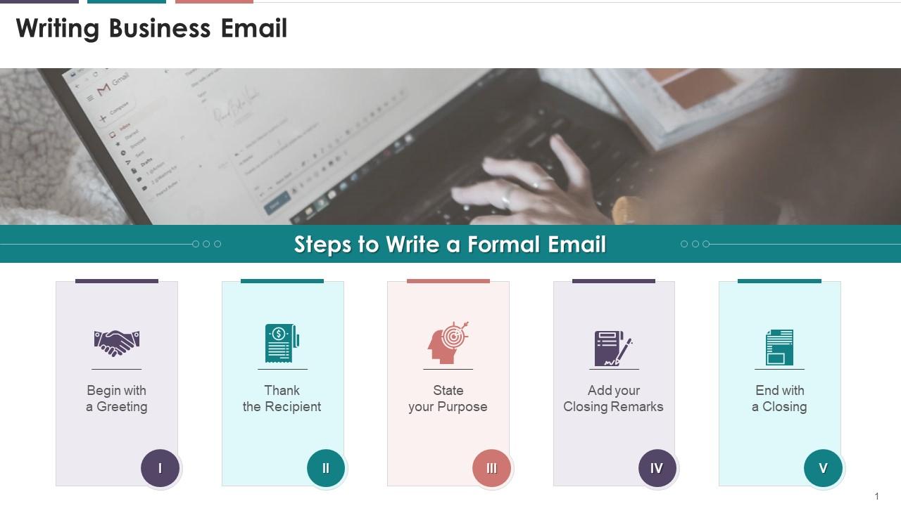 Steps To Write Business Email Training Ppt Presentation Graphics Presentation PowerPoint