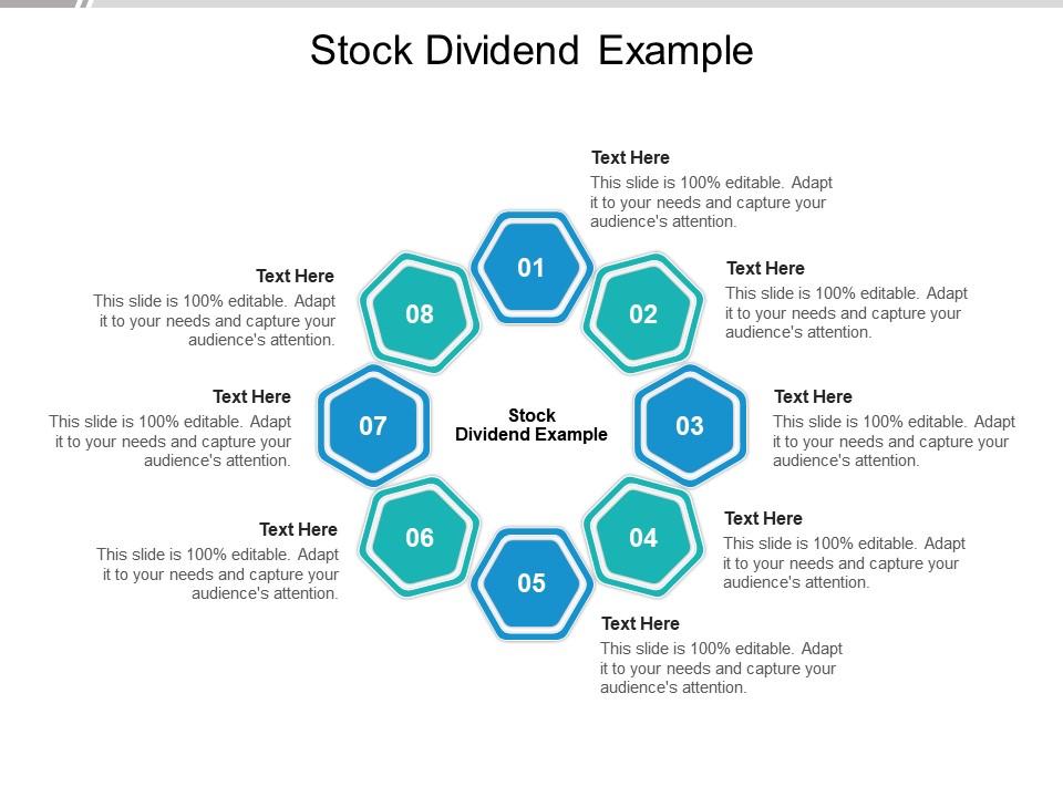 Stock Dividend Example Ppt Powerpoint Presentation Show Aids Cpb