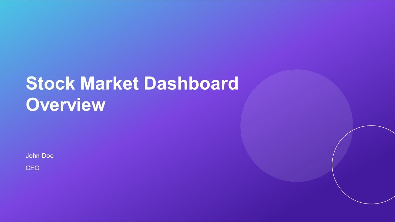 Stock Market Dashboard Overview PPT Template AT