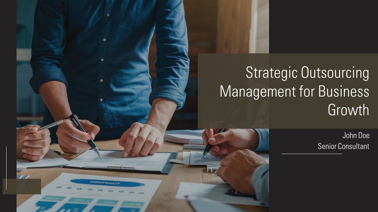 Strategic Outsourcing Management For Business Growth PPT Slides AT