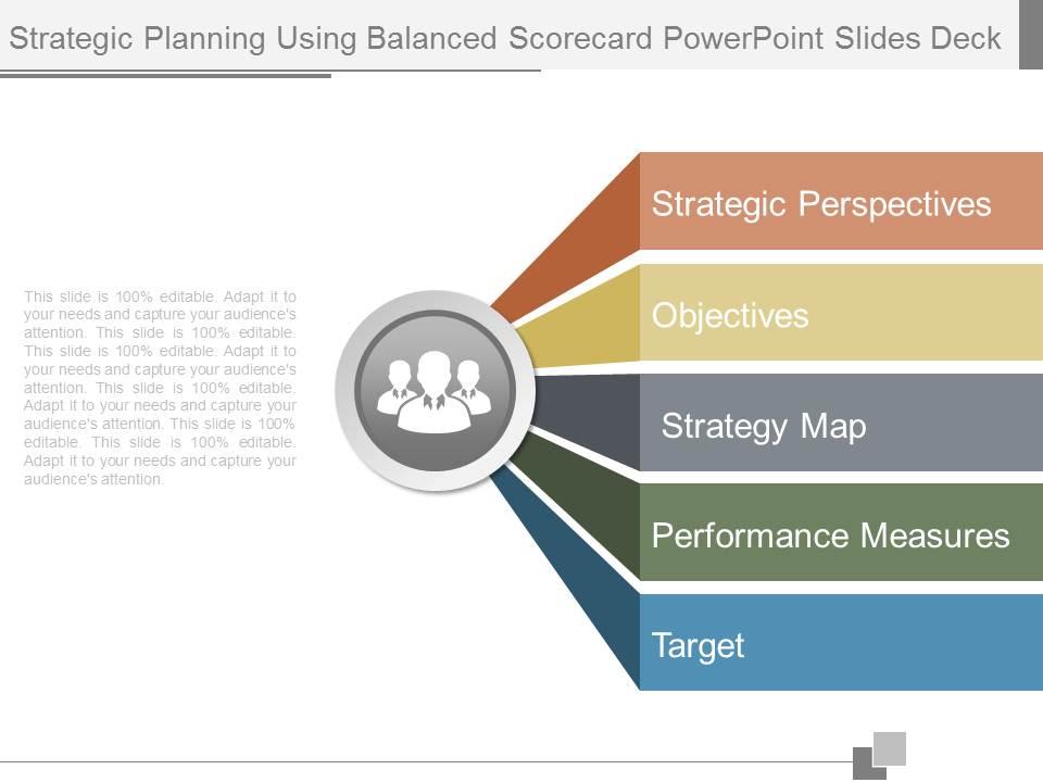 Strategic planning using balanced scorecard powerpoint slides deck