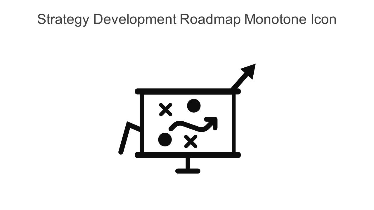 Strategy Development Roadmap Monotone Icon In Powerpoint Pptx Png And ...