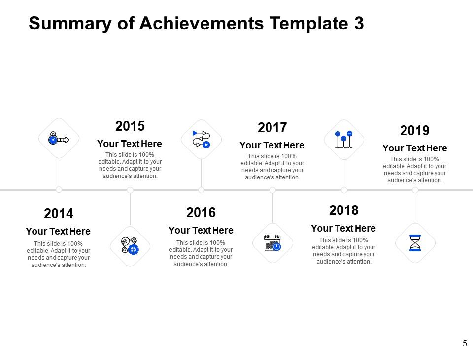 Summary Of Achievements Powerpoint Presentation Slides ...