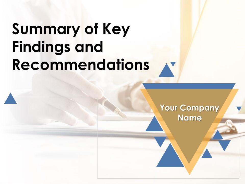 Summary Of Key Findings And Recommendations Powerpoint Presentation Slides Slide01