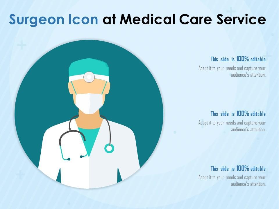 Surgeon icon at medical care service