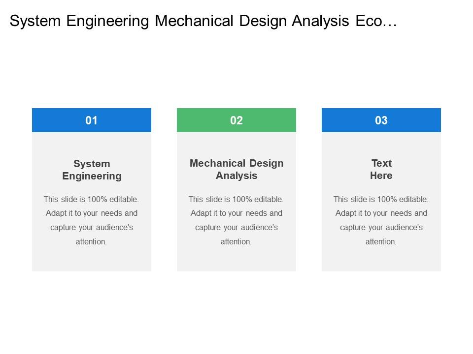System engineering mechanical design analysis eco implementation manufacturing support Slide01