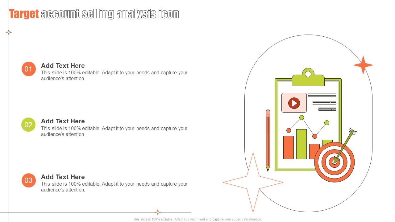 Target account selling analysis icon ppt example