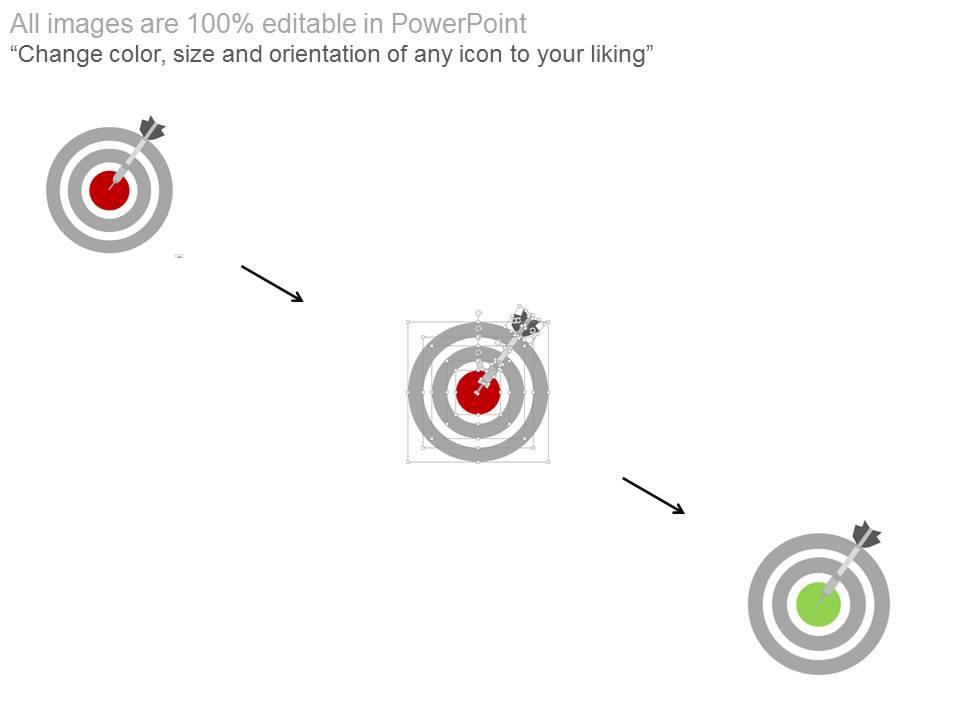 Target Board For Business Goal Achievement Powerpoint Slides