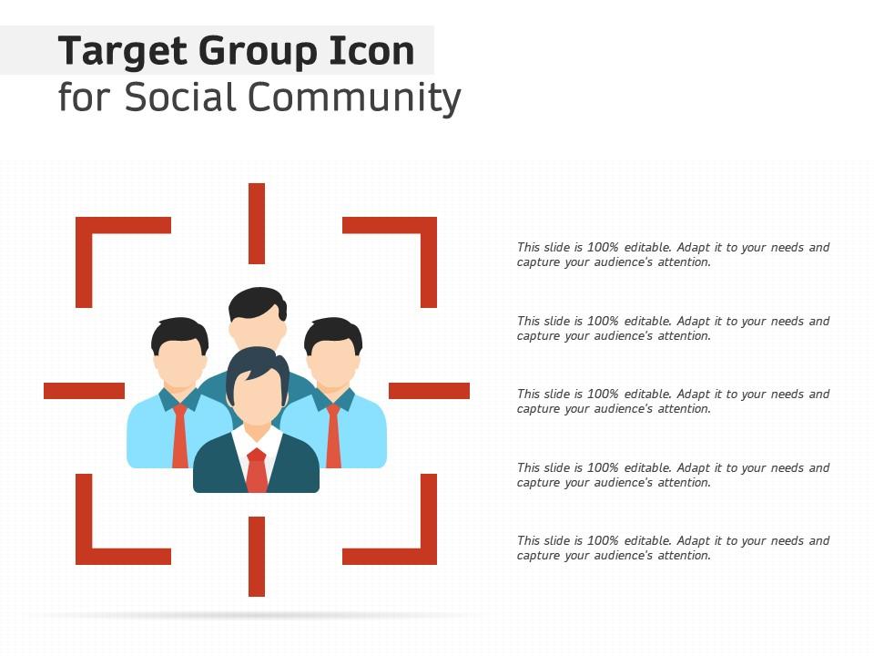 Target group icon for social community