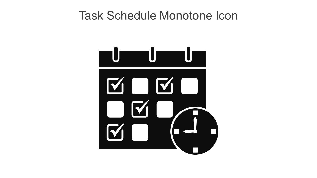 Task Schedule Monotone Icon In Powerpoint Pptx Png And Editable Eps Format