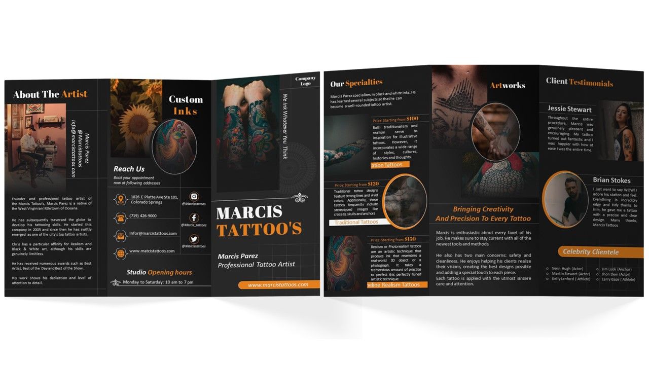 Tattoo brochure design