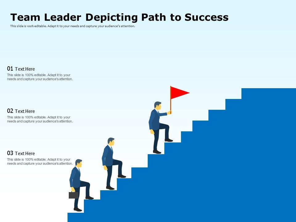 Team leader depicting path to success Slide01