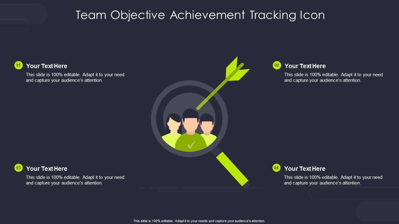 Team Objective Achievement Tracking Icon Slide01