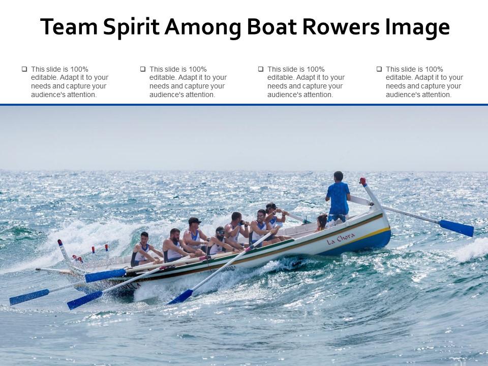 Team spirit among boat rowers image Slide01