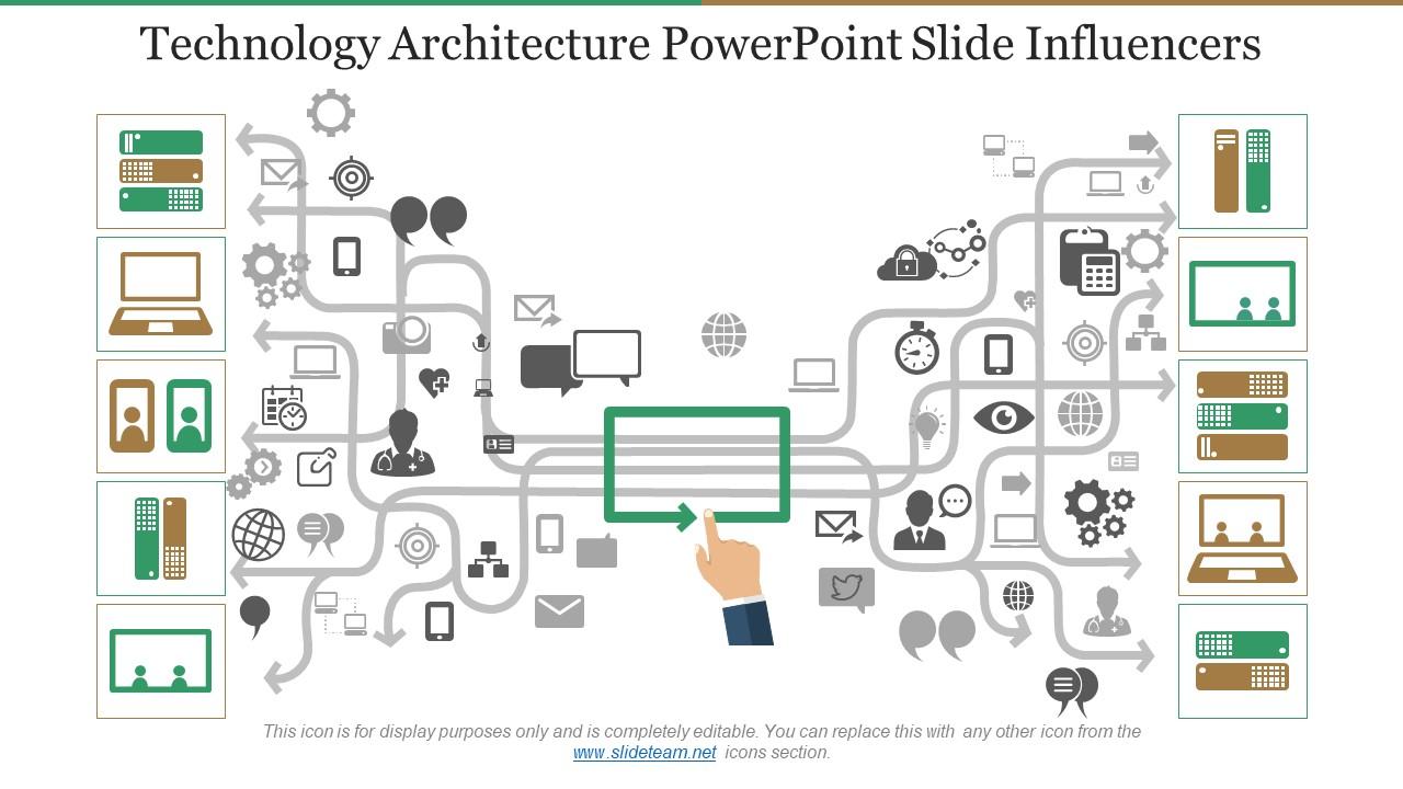 Technology architecture powerpoint slide influencers Slide01