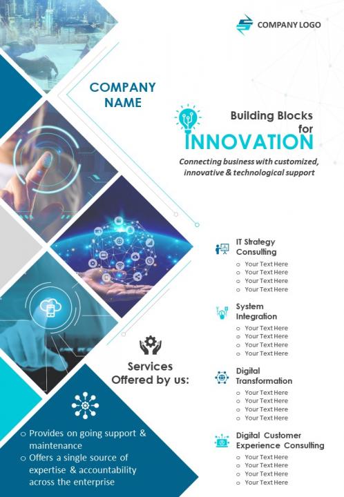 Technology consulting firm two page brochure template Slide01