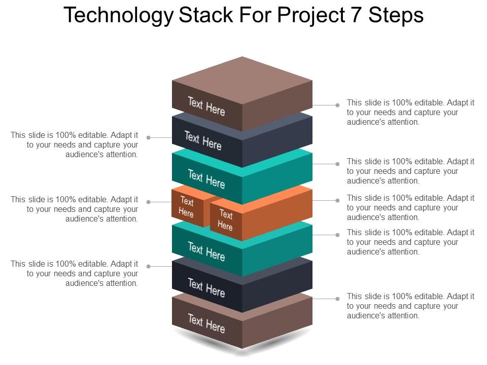 Technology stack for project 7 steps Slide01