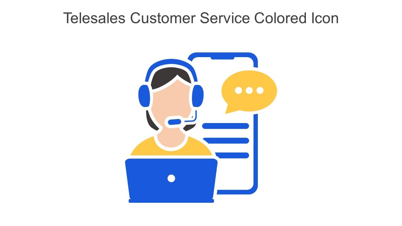 Telesales Customer Service Colored Icon In Powerpoint Pptx Png And Editable Eps Format