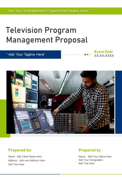 Television program management proposal sample document report doc pdf ppt Slide01