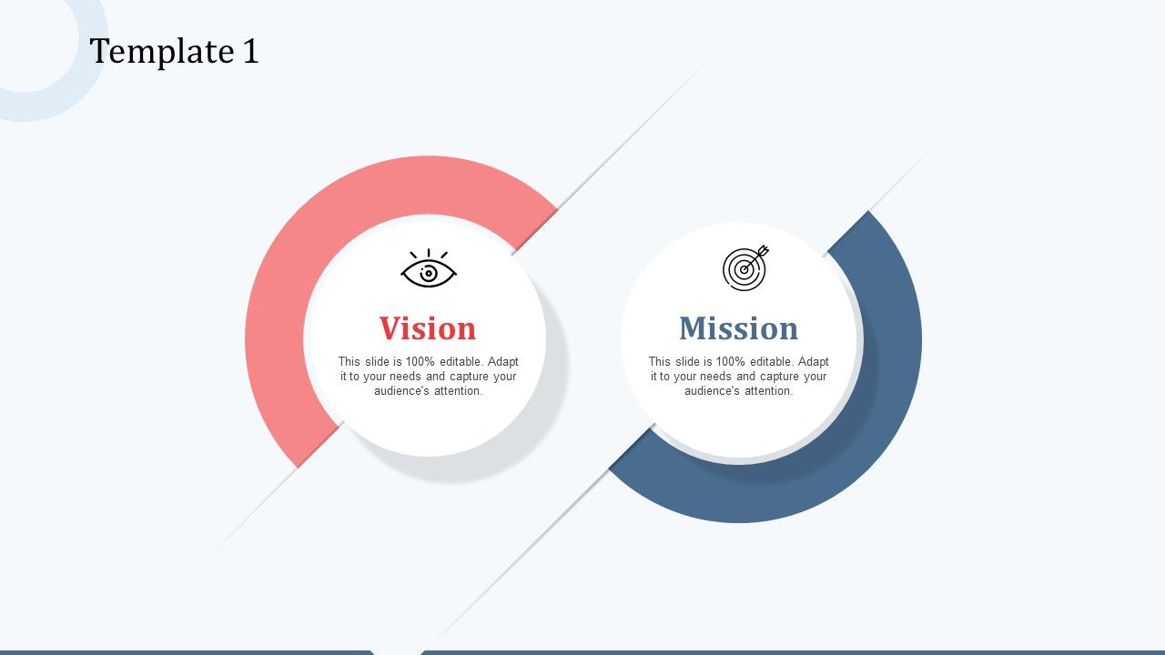 Template 1 vision mission and values ppt powerpoint presentation summary Slide00