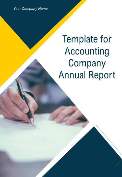 Template For Accounting Company Annual Report Pdf Doc Ppt Document Report Template Slide01