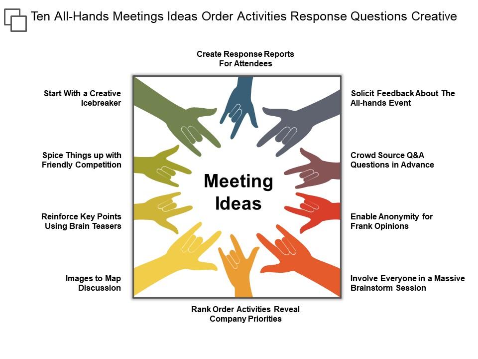 Ten All Hands Meetings Ideas Order Activities Response Questions