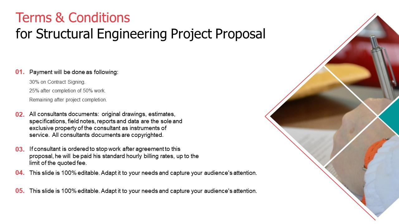 Viaje Pastor banco Terms And Conditions For Structural Engineering Project Proposal Ppt Slides  Graphics Example | Presentation Graphics | Presentation PowerPoint Example  | Slide Templates