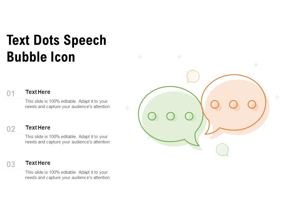 Text Dots Speech Bubble Icon