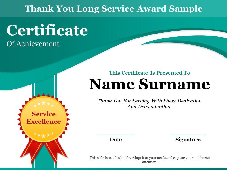 Thank you long service award sample Slide01