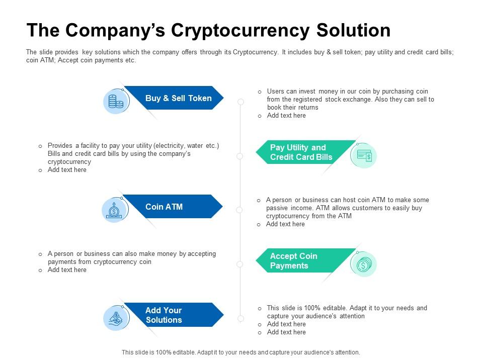 The companys cryptocurrency solution pitch deck for ico funding ppt microsoft Slide01