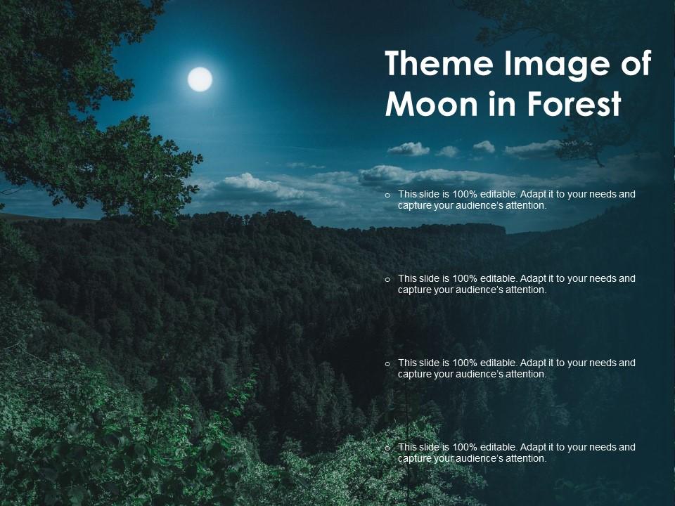 Theme Image Of Moon In Forest | PowerPoint Slides Diagrams ...