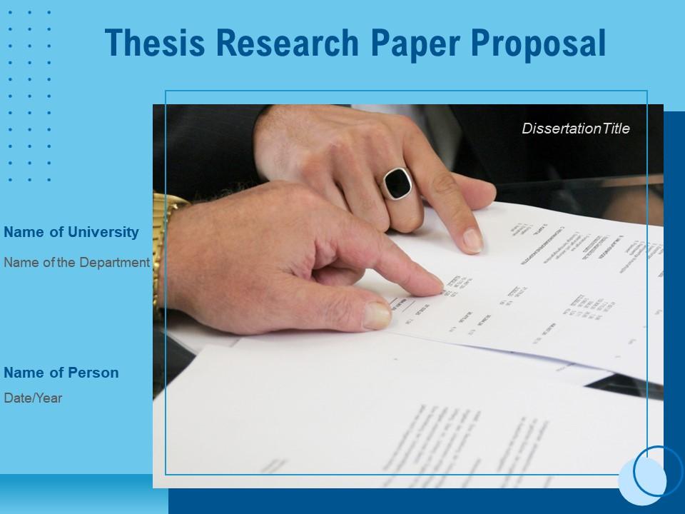 Thesis research paper proposal powerpoint presentation slides Slide01