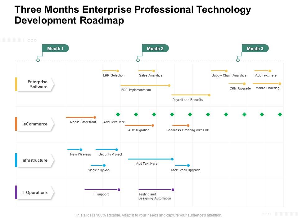 Three Months Enterprise Professional Technology Development Roadmap