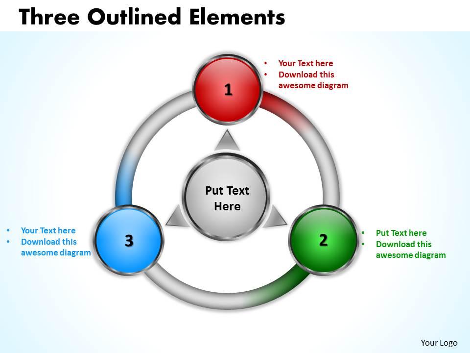 Three outlined flow elements 8 Slide01