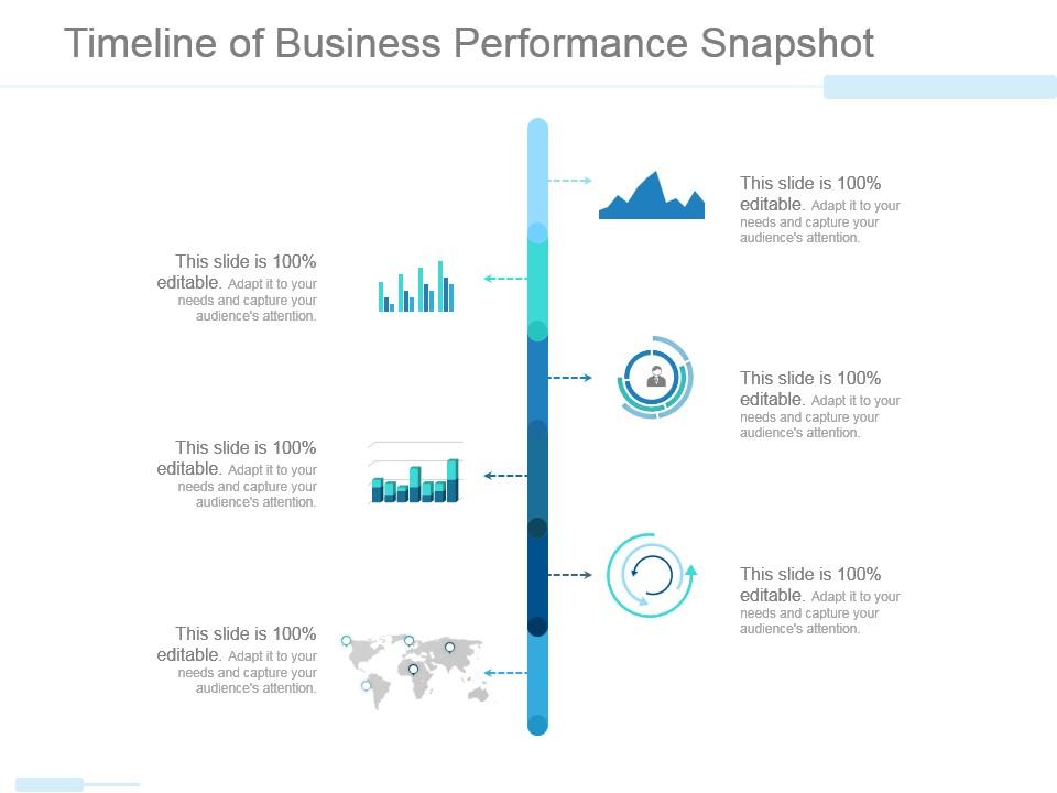 Timeline of business performance snapshot ppt infographics Slide01