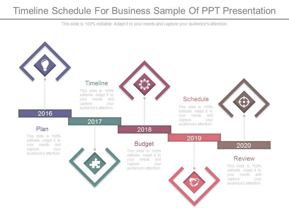 Timeline schedule for business sample of ppt presentation Slide00