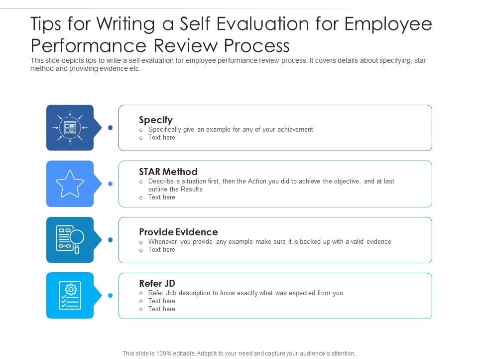 what to write in evaluation of performance