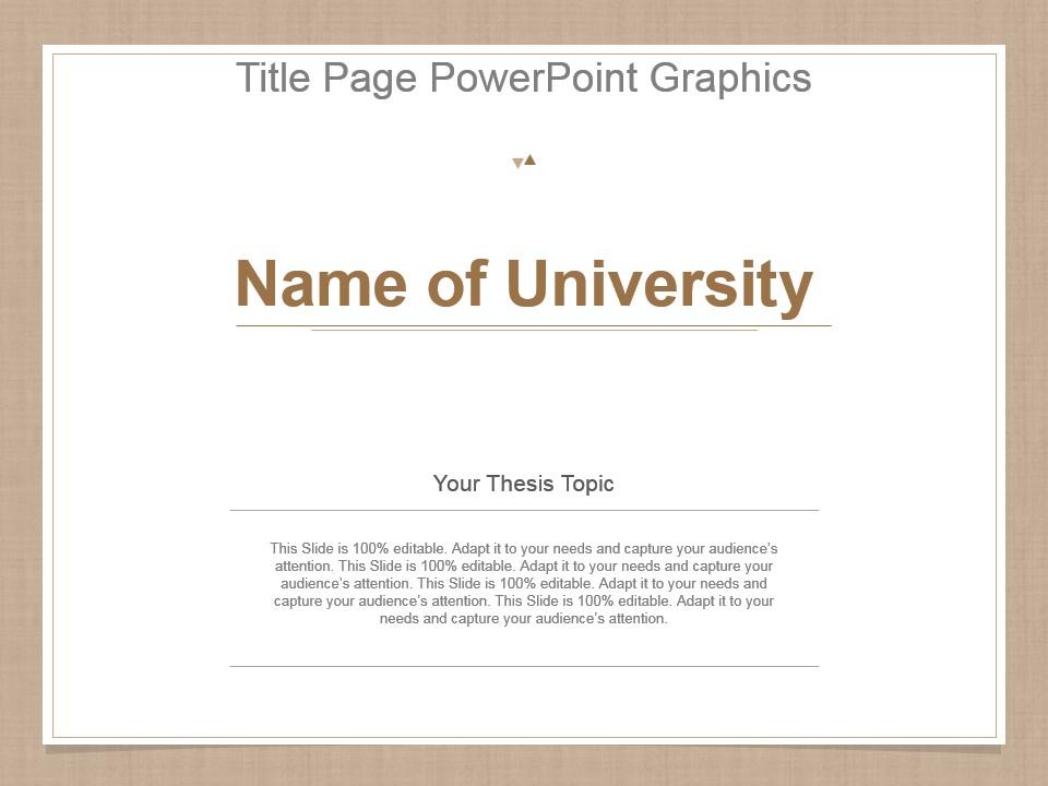 Title Page Powerpoint Graphics PowerPoint Slide Template