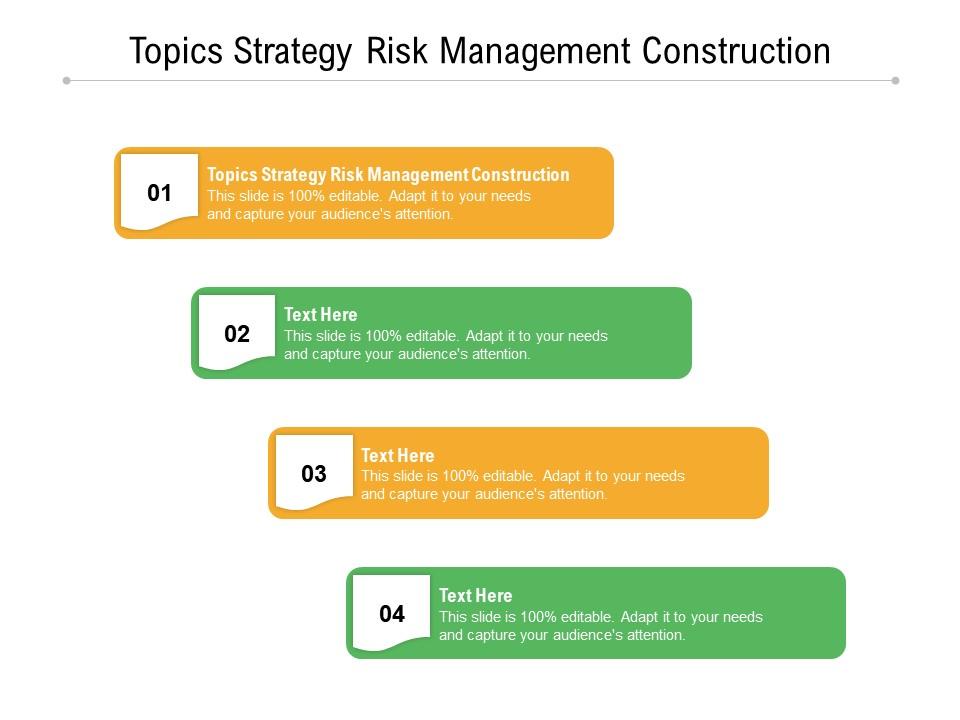 Topics Strategy Risk Management Construction Ppt Powerpoint ...