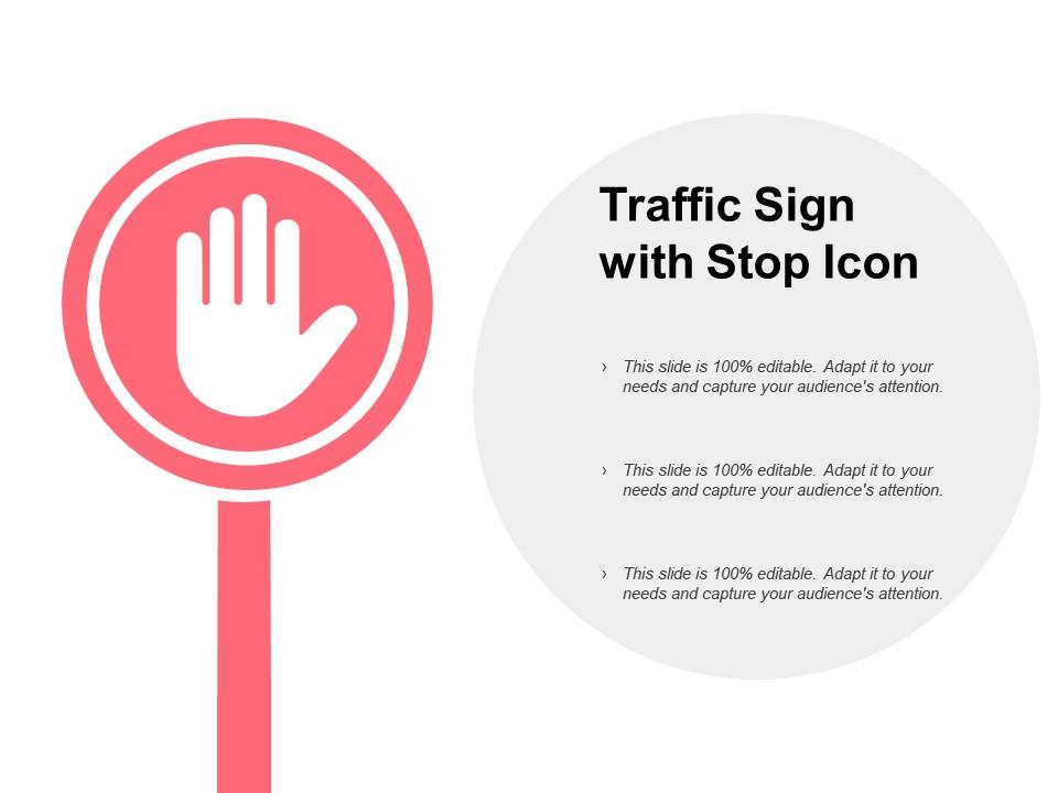 Traffic sign with stop icon Slide00