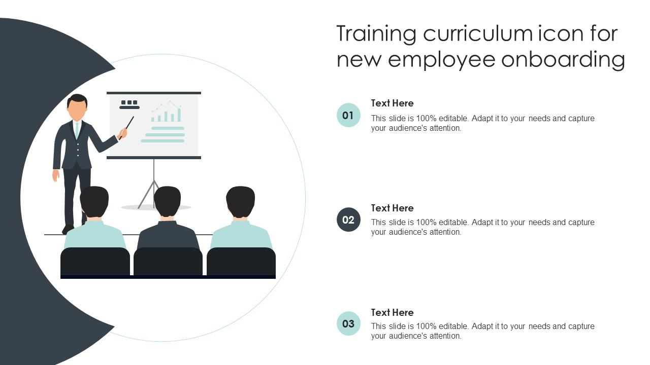 Training Curriculum Icon For New Employee Onboarding Slide01