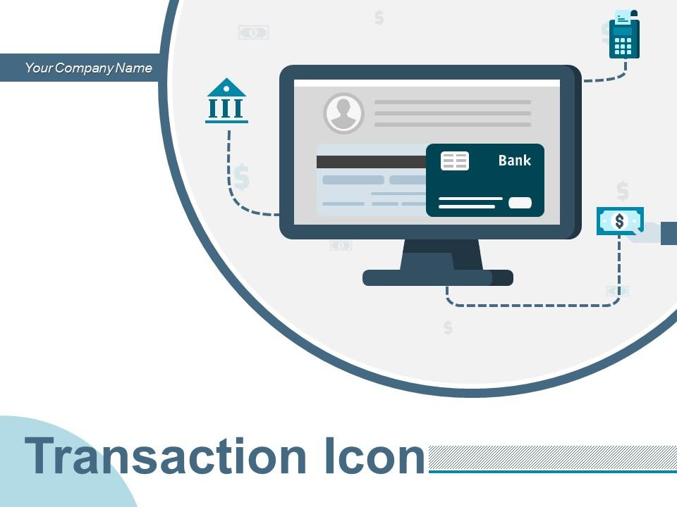 Transaction Icon Automated Machine Dollar Business Shopping Successful Handshaking Banking Cashless Slide01