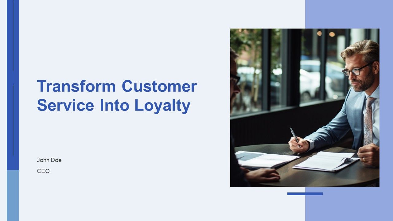 Transform Customer Service Into Loyalty PPT Template AT